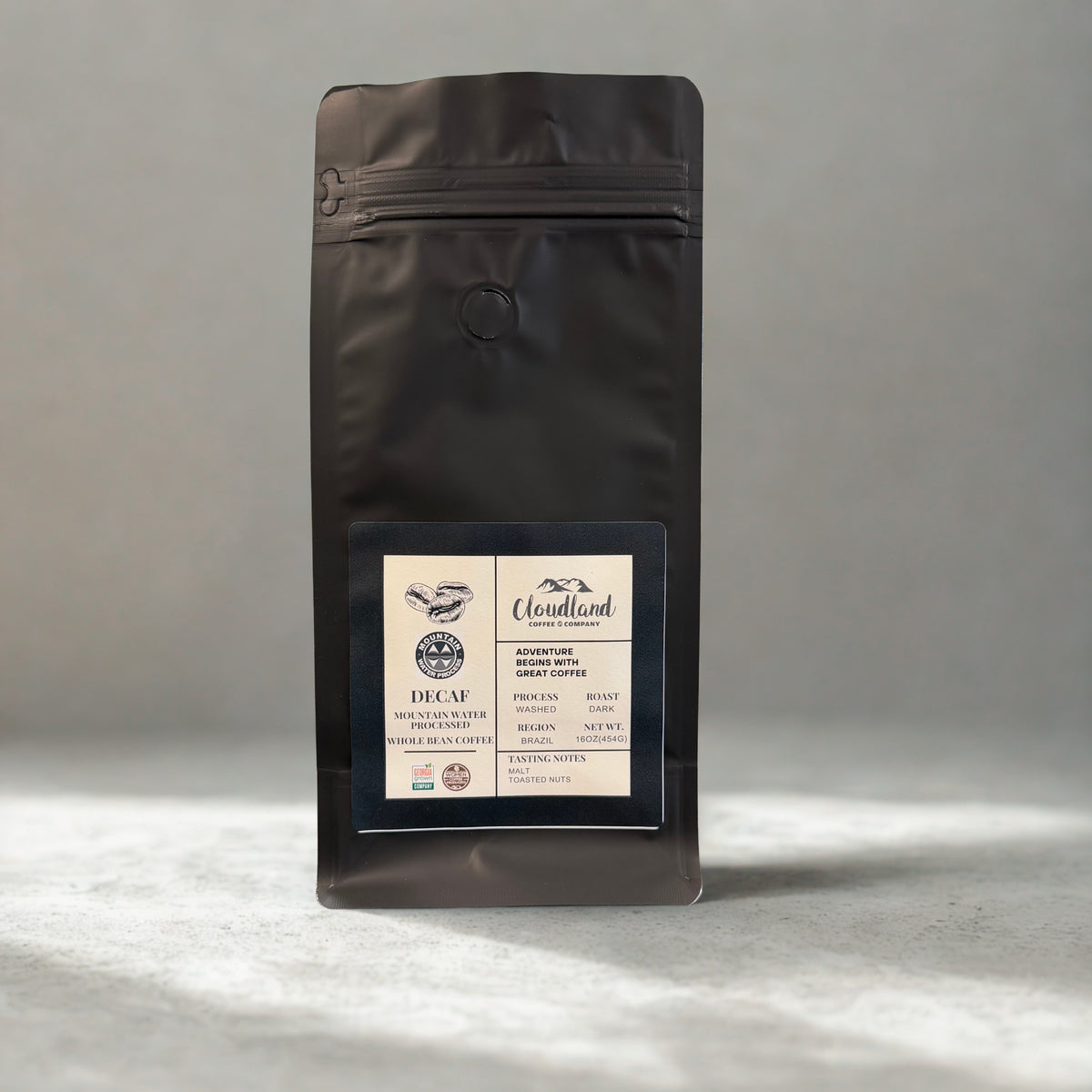 Decaf - For Brewed Coffee or Espresso Dark Roast