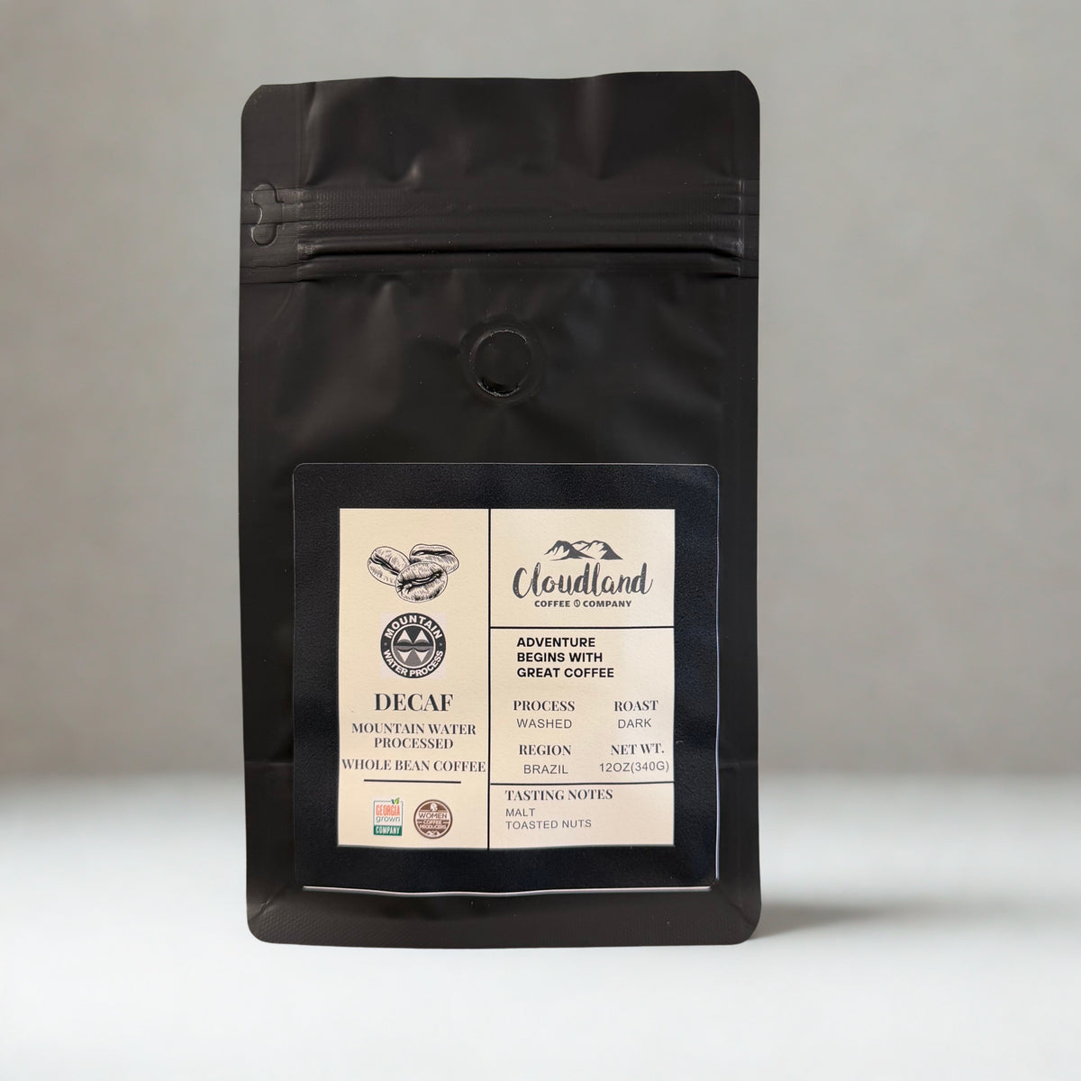 Decaf - For Brewed Coffee or Espresso Dark Roast